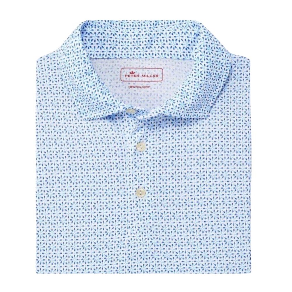 Peter Millar Men's Polo Shirt Pima Cotton Geometric Print, S…